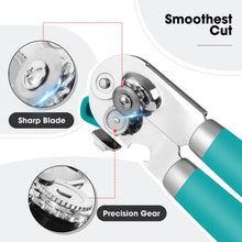 Load image into Gallery viewer, Beneno Can Opener Manual with Magnet, Hand Held Heavy Duty Can Opener with Durable Sharp Blade Smooth Edge, Big Effort-Saving Knob, Soft Grip Rubber Handle, Multifunctional Bottle Opener, Green