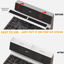 Load image into Gallery viewer, SpaceAid 30&quot; Wide Kitchen Shelf Organizer for Stove, Magnetic Bamboo Spices Shelf for Home Stove Kitchen Storage Organization (Fit for Flat Top Only)