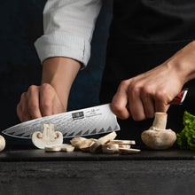 Load image into Gallery viewer, Damascus Santoku Knife, 7 Inch Professiona Kitchen Knife, Damascus Super Steel Ultra-Sharp Santoku Chef Knife with Ergonomic G10 Handle