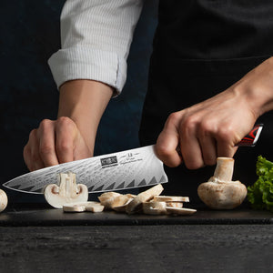 Damascus Santoku Knife, 7 Inch Professiona Kitchen Knife, Damascus Super Steel Ultra-Sharp Santoku Chef Knife with Ergonomic G10 Handle