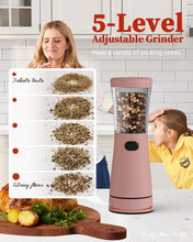Load image into Gallery viewer, Electric Salt and Pepper Grinder, Stainless Steel Rechargeable Salt and Pepper Grinder Set with 4.5 oz Large Capacity, 1.8&quot; Wide Mouth, Adjustable Coarseness, Ideal for Kitchen