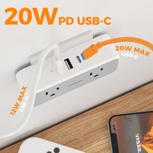 Load image into Gallery viewer, Surge Protector Outlet Extender, TESSAN Multi Plug Splitter with 4 Electrical Outlets 3 USB Ports(1 USB C), Multiple Plug Mini Wall Expander for Home Bathroom Office Dorm Room Essentials