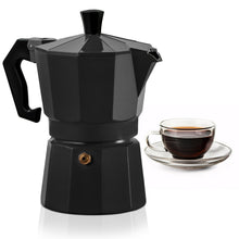 Load image into Gallery viewer, Mixpresso 3 Cup Moka Pot Coffee Maker for Gas, Electric Stove Top, Classic Italian Espresso Maker, Stovetop for Camping, Makes 5 Oz Cuban Coffee