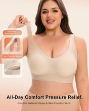 Load image into Gallery viewer, Wireless Jelly Bras for Women Push Up Seamless Breathable Full Coverage No Underwire Plus Size Older T-Shirt Bralette