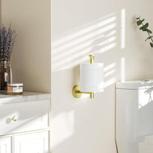Load image into Gallery viewer, Toilet Paper Holder Wall Mount Bathroom Paper Roll Holder Tissue Handle Stainless Steel for Farmhouse Kitchen Gold