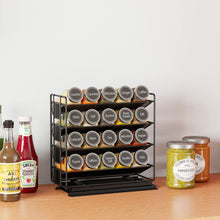 Load image into Gallery viewer, SpaceAid Pull Out Spice Rack Organizer with 20 Jars, Heavy Duty Slide Out Seasoning Organizer for Kitchen Cabinets, with 801 Labels and Chalk Marker, Left Facing