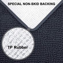 Load image into Gallery viewer, Secura Bathroom Rugs, 47 x 28 Inches, Extra Soft &amp; Thick, Absorbent Water Bath Mat, Machine Washable Non-Slip Bath Mats for Bathroom, Shower, and Tub, Home Decor Accessories (Gray)