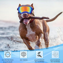 Load image into Gallery viewer, Large Dog Sunglasses Dog Goggles Pet Glasses Pet Eyewear with Adjustable Strap,Glasses for Medium Large Dog Swimming Skating Glasses UV Proof Windproof Dustproof