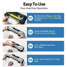 Load image into Gallery viewer, Vacuum Sealer Machine, with Starter Kit and 2-Year Warranty, Beelicious Automatic Air Sealing for Food Storage, Build-in Cutter, Moist Mode, EXT-VAC