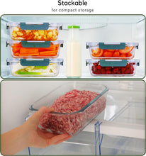Load image into Gallery viewer, Brieftons Glass Meal Prep Containers: 5 Pack, 35 Oz with Airtight, Leakproof Snap Locking Lids, Perfect for Food Storage, Lunch &amp; Portion Control, BPA-Free, Microwave, Oven, Freezer &amp; Dishwasher Safe