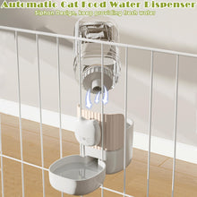 Load image into Gallery viewer, 34oz Hanging Automatic Cat Food and Water Dispenser, 1L Auto Gravity Pet Feeder Set, Cage Cat Dog Feeder for Kitten Puppy Bunny Guinea Pig (Milk Coffee)