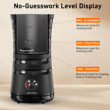 Load image into Gallery viewer, Secura Electric Milk Frother, Automatic Milk Steamer, 4-IN-1 Hot &amp; Cold Foam Maker-8.4oz/240ml Milk Warmer for Latte, Cappuccinos, Macchiato with Silicone Spatula, Silent Operation &amp; Shut-off