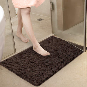 Secura Bathroom Rugs, 47 x 28 Inches, Extra Soft & Thick, Absorbent Water Bath Mat, Machine Washable Non-Slip Bath Mats for Bathroom, Shower, and Tub, Home Decor Accessories (Gray)