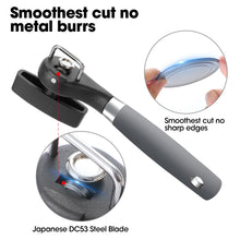 Load image into Gallery viewer, Beneno Can Opener, Manual Side Safe Cut Can Opener Smooth Edge with Durable Sharp Blade, Effort-Saving Knob &amp; Comfortable Non-slip Handle, Brown