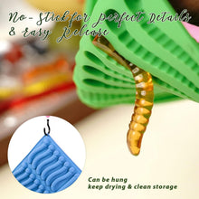 Load image into Gallery viewer, Large Gummy Bear and Worm Mold Silicone, 4 PCS No Stick Chocolate Candy Gummy Molds for Edibles with 2 Droppers &amp; Brush BPA-Free 100 Cavities, Ideal Gift for Kids Adult Halloween Party