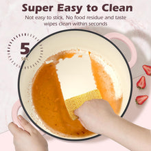 Load image into Gallery viewer, Enameled Cast Iron Dutch Oven - Umite Chef 5QT Pot with Lid &amp; Cotton Potholders - Heavy-Duty Cookware for Bread Baking, Braising, Stews, Roasting(Cream White)