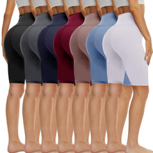 Load image into Gallery viewer, TNNZEET 7 Pack Biker Shorts for Women - 5''/8''/3'' High Waisted Workout Tummy Control Spandex Gym Shorts for Yoga Athletic