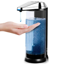 Load image into Gallery viewer, Secura 17oz Automatic Liquid Soap Dispenser, Touchless Battery Operated Hand Soap Dispenser with Adjustable Soap Dispensing Volume Control Dial, Personal Care Dispenser for Household Use (Chrome)