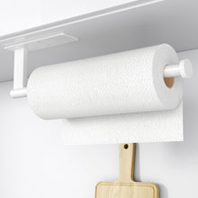 Load image into Gallery viewer, Paper Towel Holder Under Cabinet - Stainless Steel Paper Towel Holder Wall Mount, Self-Adhesive or Drilling, Matte Black Towel Rack for Kitchen Organization and Storage, Kitchen Paper Roll Holder