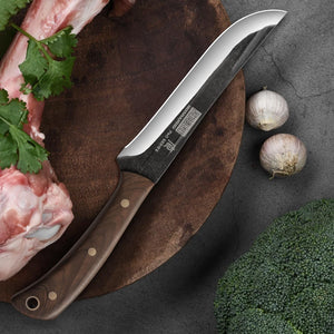 Butcher Knife Set, Hand Forged Butcher Chef Knife Set with Roll Bag, Sharp Meat Cleaver Knife & Bone Chopper Knives & Fillet Knives for Home & Camping & BBQ Gift for Men