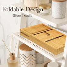 Load image into Gallery viewer, Bathtub Tray Caddy - Premium Bamboo Expandable Bath Tub Tray Table, Luxurious Wooden Bath Caddy for Books, Tablets, Wine, Bathroom Accessories, Spa Essentials, Housewarming, Wedding