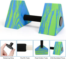 Load image into Gallery viewer, Triangular Aquatic Exercise Dumbbells, 2PCS Water Dumbbells, EVA Foam Water Weights, Water Fitness Exercises Equipment for Youth, Women, Adults