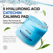 Load image into Gallery viewer, Anua 8 Hyaluronic Acid Catechin Calming Pad, Pore Care &amp; Cooling Effect with Korean Toner pad, Quick &amp; Easy Hydrating Daily Face Mask, Makeup Prep Routine, Korean Skin Care (185ml,110 Pads)