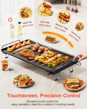 Load image into Gallery viewer, Electric Griddle with Removable Touch Panel, IPX9 Waterproof, Dishwasher-Safe, 1300W Fast Heating in 10S, 18x10&quot; Die-Cast Nonstick Plate, Foldable Design for Family Use (4–8 People)