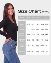 Load image into Gallery viewer, TNNZEET Long Sleeve Shirts for Women Square Neck Ribbed Top Slim Fit Basic Tees Fashion Fall Winter 2026