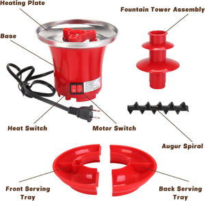 Mini Chocolate Fondue Fountain, Mini Chocolate Melting Pot, MIni Warmer Machine for Milk Chocolate, Cheese, Butter, Candy