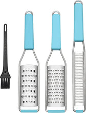Load image into Gallery viewer, Manual Food Chopper and Lemon Zester Cheese Grater Citrus Zester Pack of 3-304 Stainless Steele