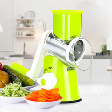 Load image into Gallery viewer, Rotary Cheese Grater Hand Crank Cheese Shredder for Fresh Cheese, Vegetable, Nuts,Non-slip Suction Base, Free Cleaning Brush Three Blades, Black
