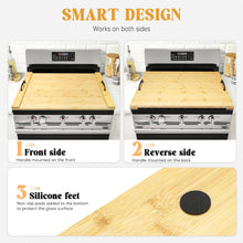 Load image into Gallery viewer, Noodle Board Stove Cover with Handles for Electric, Gas Stove Top (Acacia Wood)
