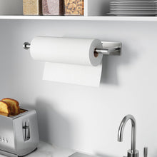 Load image into Gallery viewer, Paper Towel Holder - Self-Adhesive or Drilling, Brushed Nickel, Wall Mounted, SUS304 Stainless Steel Kitchen Roll Dispenser Under Cabinet