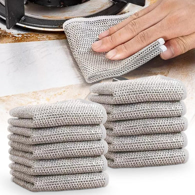 2024 New Multipurpose Wire Dishwashing Rags, Premium Metal Wire Dishwashing Cloth Scrubs Cleans, Scrubbing Wire Dishwashing Rags Non-Scratch Wire Dishcloth for Dishes, Sinks (5)