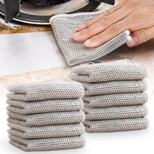 Load image into Gallery viewer, Multipurpose Wire Dishwashing Rags for Wet and Dry, 2024 New Reusable Non Scratch Wire Dishcloth, Premium Scrubbing Wire Dishwashing Rags for Scrubs Dishes, Sinks Cleans (5)