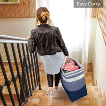 Load image into Gallery viewer, HomeHacks 2 Pack Large Laundry Baskets, Waterproof, Freestanding Laundry Hampers, Collapsible Clothes Hamper with Reinforced Handles in Laundry Room, College Dorm, Bathroom, Bedroom (Grey, 75Lx2)