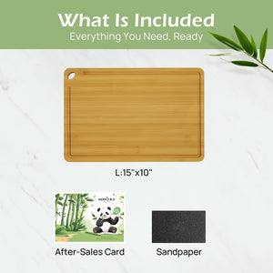 Bamboo Cutting Board, Durable Wood Cutting Boards for Kitchen with Deep Juice Grooves & Built-in Handles, Ideal Charcuterie & Chopping for Meat, Vegetables and Fruits Ideal Kitchen Gifts