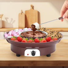 Load image into Gallery viewer, 10oz MINI Electric Chocolate Melting Pot, Melting Fondue Set with 6PCS Forks, Cute Chocolate Fondue Fountain, Warmer Machine for Milk Chocolate, Cheese, Butter, Candy (Black)