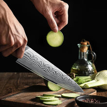 Load image into Gallery viewer, 3 Pieces Knife Set, Professional High Carbon Powder Steel Kitchen Knife Set, Ultra Sharp Knives Set for Kitchen with Elegant Gift Box