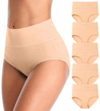 Load image into Gallery viewer, MISSWHO Cotton High Waisted Women Underwear Soft Briefs Full Coverage Comfy Ladies Panties (Regular &amp; Plus Size)
