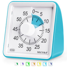 Load image into Gallery viewer, Secura 60-Minute Visual Timer, Classroom Timer, Countdown Timer for Kids and Adults, Time Management Tool for Teaching (Blue &amp; Blue)
