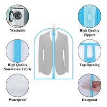 Load image into Gallery viewer, Garment Bags Cover for Hanging Clothes Gowns, 23.6’’×39.1’’,5 Pack Black
