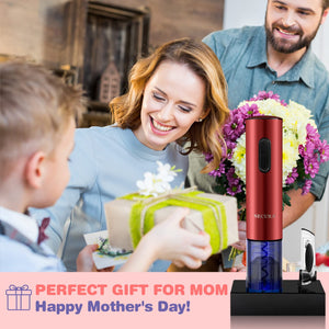 Secura Electric Wine Opener, Automatic Bottle Corkscrew Opener with Foil Cutter, Rechargeable (Champagne Gold)
