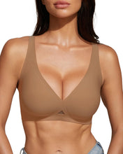 Load image into Gallery viewer, Women Deep V Jelly Bra Push Up Wireless Bralettes No Underwire Comfortable Padded Seamless T-Shirt Plunge Bras