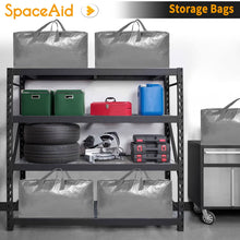 Load image into Gallery viewer, SpaceAid Heavy Duty Moving Bags, Extra Large Storage Totes W/Backpack Straps Strong Handles &amp; Zippers, Alternative to Moving Boxes, Packing &amp; Moving Supplies, Black (8 Pack)