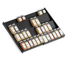 Load image into Gallery viewer, SpaceAid Bamboo Spice Drawer Organizer, (Need 3&quot; Deep Drawer) Expandable 4 Tier Spices Rack for Cabinet, Kitchen Seasoning Storage Insert (Jars Not Included, From 12&quot; to 23&quot; Wide)
