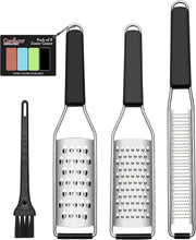 Load image into Gallery viewer, Manual Food Chopper Vegetable Cutter Cambom Cheese Grater Citrus Zester Lemon Zester Pack of 3-304 Stainless Steel