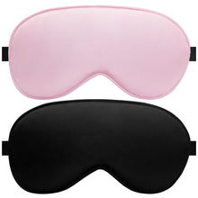 Load image into Gallery viewer, Sleep Eye Mask for Men Women, Sleeping Mask for Side Sleeper, Travel Blackout Night Blindfold Eye Shade Cover with Adjustable Strap (Black)
