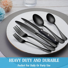 Load image into Gallery viewer, 24 Pcs Silverware Set with Steak Knives Service for 4,Stainless Steel Flatware Set,Mirror Polished Cutlery Utensil Set,Home Kitchen Eating Tableware Set,Include Fork Knife Spoon Set,Dishwasher Safe